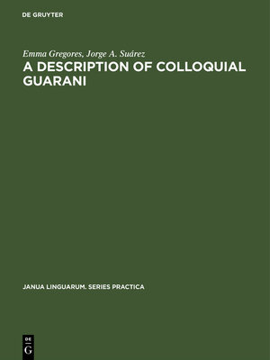 cover image of A description of colloquial Guarani